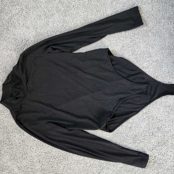 New women's black turtleneck onesie - Picture 1 of 1